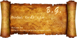 Bodai Grácia névjegykártya